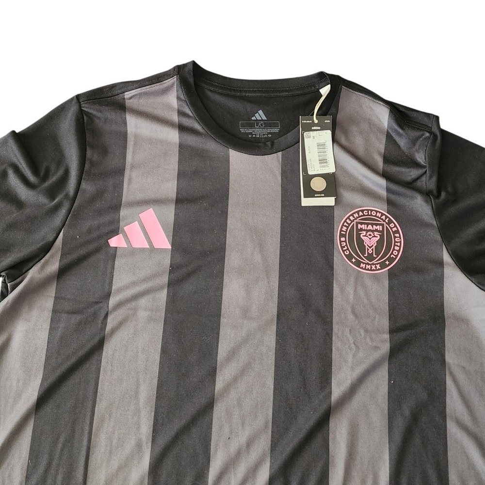 NWT Lionel Messi Jersey Men's Inter Miami CF Black Pink 2024 Adidas MLS, Large - Picture 7 of 8